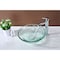 Anzzi Kolokiki Vessel Sink with Pop-Up Drain in Crystal Clear Floral S214 - alternate 1